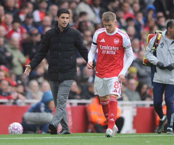 阿尔特塔：我对新援感到满意 厄德高不上场也是队长需要领导球队