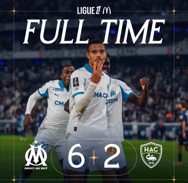 青木大四喜+9分钟戴帽！马赛狂揽5连胜登顶法甲，格林伍德6球3助