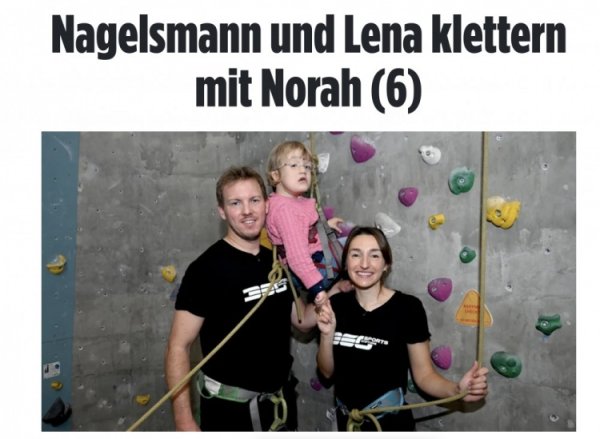 图片报：纳格尔斯曼与女友携手病童参加活动，为慈善项目进行宣传